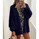 thumbnail image 3 of Suéter PRETTYGARDEN 2025 Mujer Oversized Azul Marino XL, 3 of 8