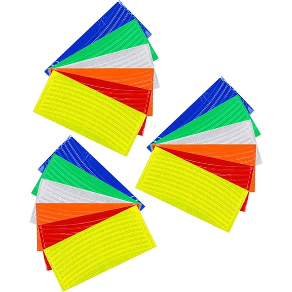 FONDOTIN 18Pcs Green Reflective Wheel Strips for Motorcycle Tires 8.4x3.9in High Visibility Safety