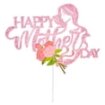 thumbnail image 2 of Cake Topper Happy Glitter Cake Decoration Acrylic Cake Insert With Heart Gold Party Supplies Mommy Cake Picks, 2 of 8