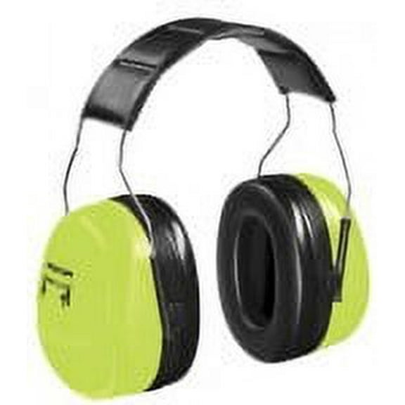 Optime 105 Earmuffs, 30 dB NRR, Hi-Viz Green, Over the Head