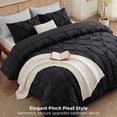 thumbnail image 3 of U by Bedsure Full Comforter Set Black, Bed in a Bag Full Size Bedding, 7 Pieces Pinch Pleat All Season Comforter, 3 of 10