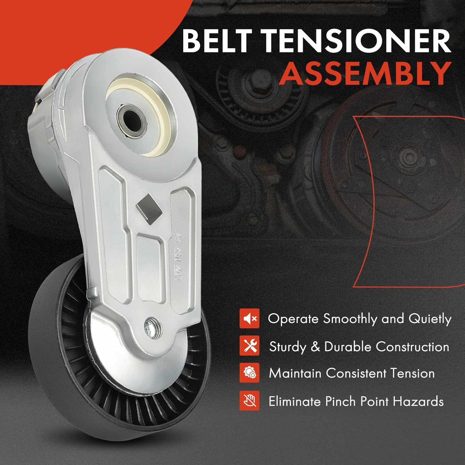 A-Premium OE Replacement Belt Tensioner Assembly Compatible with Equinox Malibu Cobalt