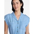 thumbnail image 5 of Time and Tru Women's Utility Shirtdress, Sizes XS-XXXL, 5 of 6