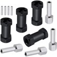 thumbnail image 1 of Cateissary RCGOFOLLOW-rueda de aleación de aluminio, montaje hexagonal, pieza de actualización RC, adaptador para 1/10 Axial SCX10 RC, pieza de Kits de construcción modelo Negro, 1 of 6
