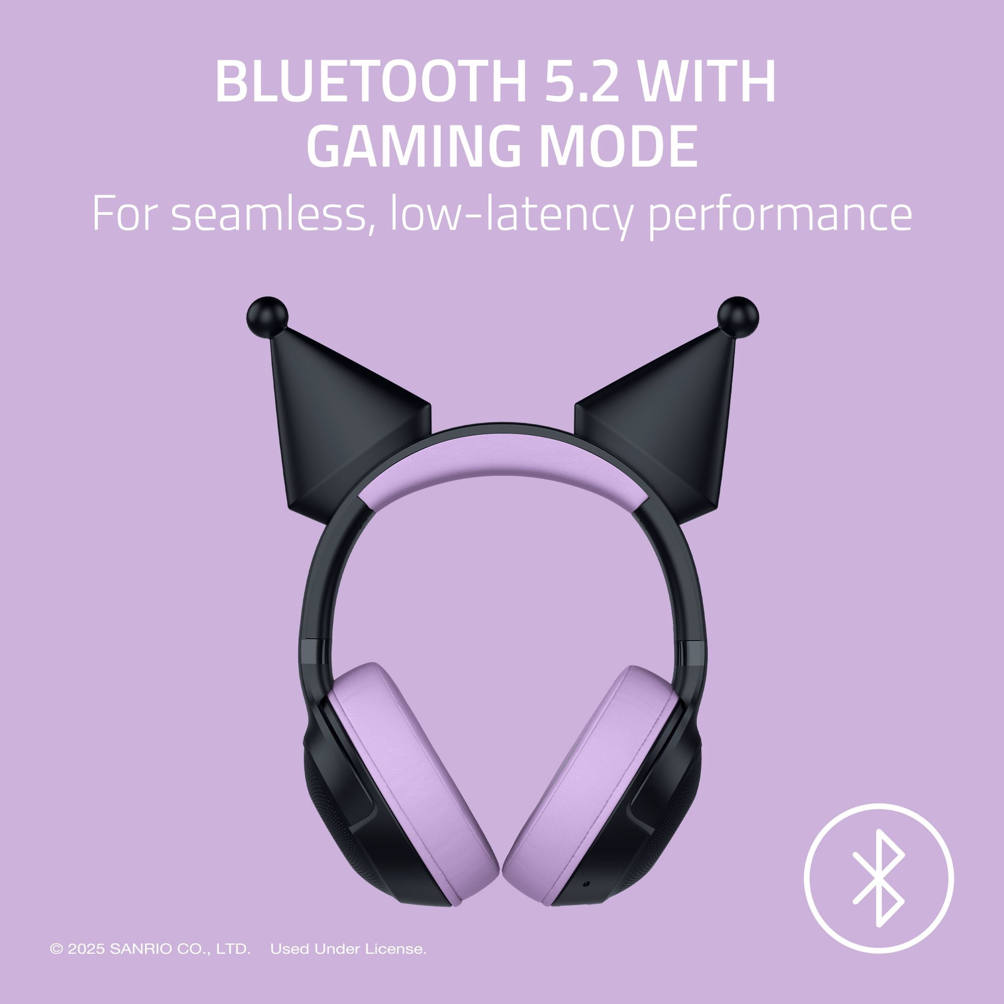 Razer Kraken Kitty V2 BT Wireless Bluetooth RGB Gaming Headset - Kuromi Edition