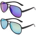 thumbnail image 2 of 2 Pack Kids Girls Boys Aviator Sunglasses Flash Lens, 2 of 4