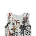 thumbnail image 3 of goowrom Ensemble pour Bébé Garçon Tops+Shorts Imprimés Sans Manches pour Animaux, 3 of 9
