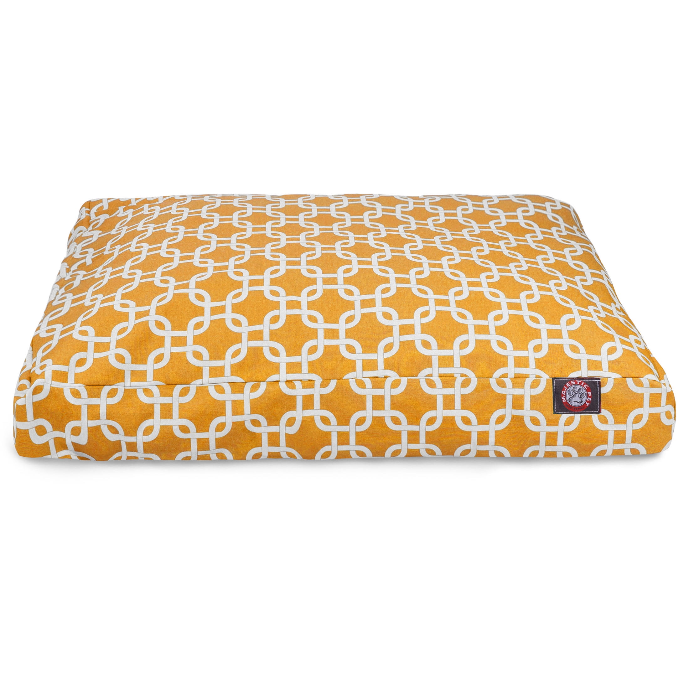 Majestic Pet | Links Rectangle Pet Bed For Dogs, Removable Cover, Yellow, Small