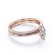 thumbnail image 3 of JeenMata Anillo de Bodas con Solitario de 1,75 Quilates de Talla Marquesa y Cuerpo Pavé, Engastado en Oro Rosa de 18 K sobre Plata (Personaliza Tu Anillo de Bodas), 3 of 6