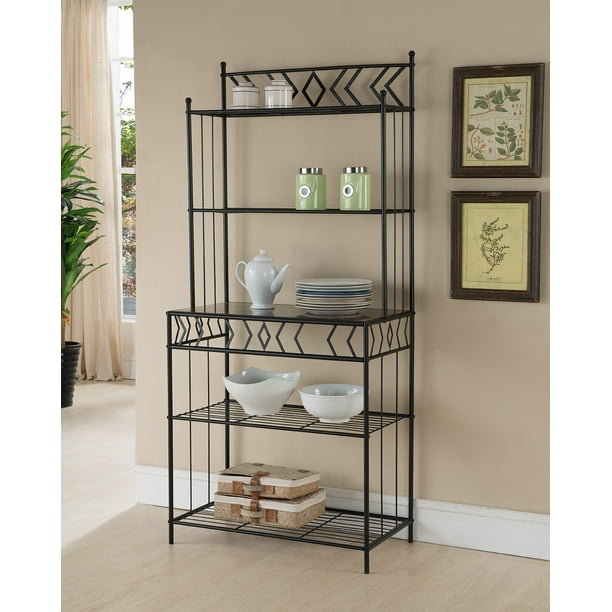 Wooden bakers rack kitchen storage
