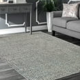 thumbnail image 2 of LR Home Carrie Abe Navy & Ivory Modern Grid Wool Area Rug, 9' x 12', 2 of 8