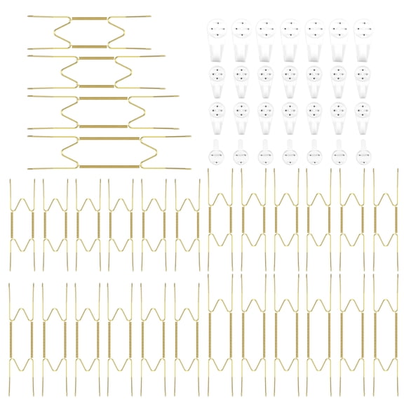 HKJUNFEI 28Pcs Plate Hangers Well Crafted and Heavy Duty Invisible Plate Spring Holder 6/ 8/ 10/ 12 Inch for Displaying Plates