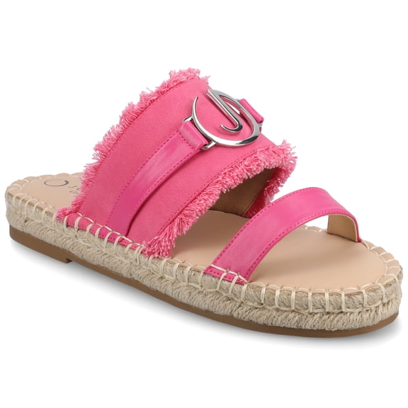 Journee Women's Keelee Open Toe Slip On Espadrille Sandals