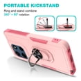 thumbnail image 2 of Rosebono Compatible With Motorola Moto G Stylus 2025 / Moto G Stylus 2026 Case, Hybrid Case With Adjustable Integrated Ring Kickstand (Pink), 2 of 5