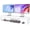 White, variant on Dual Monitor Stand Riser, Wood and Steel Monitor Stand for Desk, Multi-Purpose Desk Shelf Organizer for Computer, Laptop, Printer, TV, Black