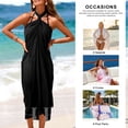 thumbnail image 3 of SHEWIN Womens Swimsuit Cover ups Sarong Wraps for Women Bikini Bathing Suit Cover Up Sarong Pareo Wraps Beach Coverup Black Sheer, 3 of 10