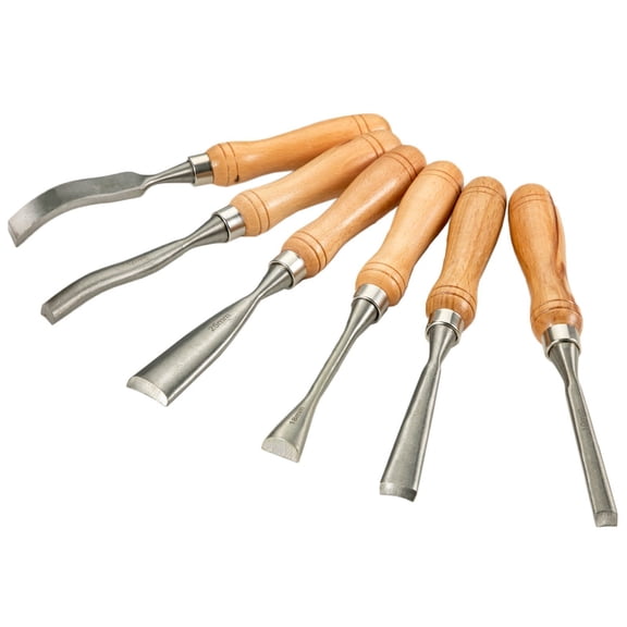 12-Piece Wood Lathe Chisel Set, 3-3/4Inch Blade, Wood Carving Tools w/ Wooden Case – for Turning, Furniture & Root Carving