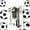 Black, variant on Football Themed Stationery Set 6-in-1 with Pens Tape Keychain for Students Sports Fans Gift,1PC,Black