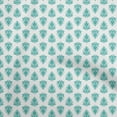 thumbnail image 1 of oneOone Silk Tabby Turquoise Green Fabric Asian Block Dress Material Fabric Print Fabric By The Yard 42 Inch Wide, 1 of 4