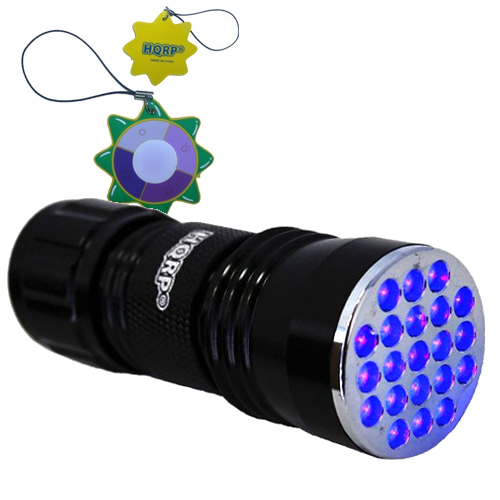 HQRP Urine Detector UV Blacklight Flashlight 21 LED with 380 nm