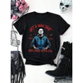 thumbnail image 3 of Men's Portrait Graphic Letter Slogan Round Neck Short Sleeve Fashionable Plus Size T-Shirt, 3 of 4