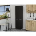 thumbnail image 4 of FM FURNITURE Pensacola 79"H Engineered Wood Double Door Pantry Cabinet in Black, 4 of 6