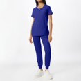 thumbnail image 2 of JGNGSHN Scrubs Set for Women Zipeper Round Neck Top & Jogger Scrub Pants with 4 Pockets, 2 of 4