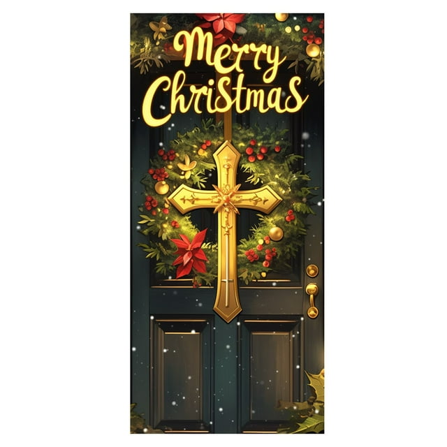 2025 Couvertures Décoratives pour Porte d'Entrée en Tissu Élastique pour Usage Festif Extérieur et Intérieur! Transformez Votre Entrée avec Bannière Colorée de Vacances Bannière d'Halloween pour Manteau Rond Plat Fort