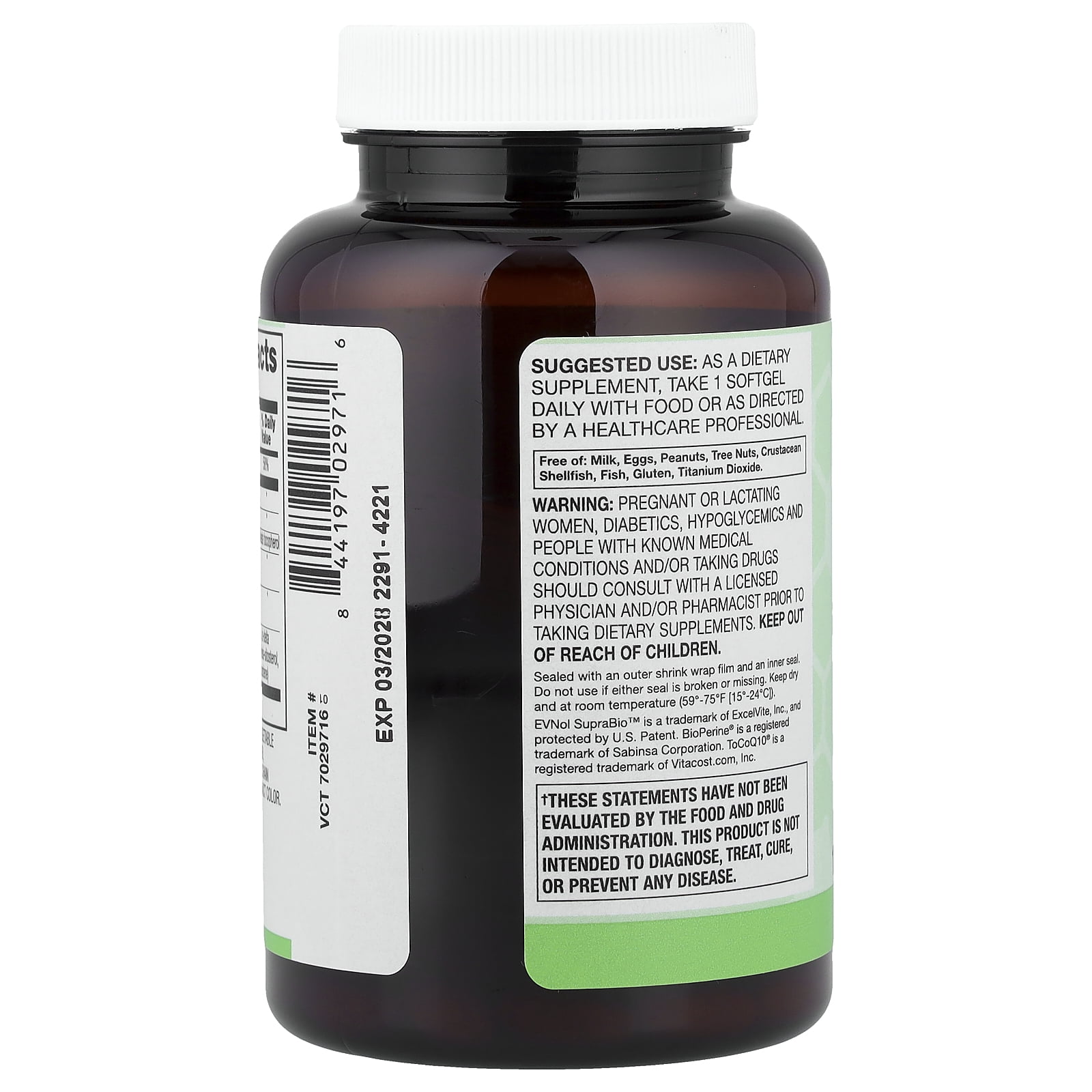 Vitacost Synergy®, ToCoQ10®, 120 Softgels