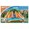 Banzai Twin Falls Lagoon, Length: 16 ft 8 in, Width: 11 ft 10 in, Height: 8 ft 4 in, Inflatable Outdoor Backyard Water Slide Splash Toy