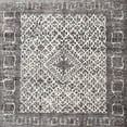 thumbnail image 1 of Ahgly Company Indoor Square Traditional Carbon Gray Persian Area Rugs, 8' Square, 1 of 6