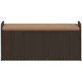 thumbnail image 2 of vidaXL Banc de Rangement avec Coussin Brun 115x51x52 cm Rotin Poly, 2 of 5