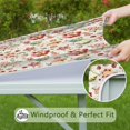 thumbnail image 6 of Pioneer Flower Floral Print Pattern Square Fitted Tablecloth with Elastic Edge,Square Table Cover,Washable Elastic Table Cover for Home Kitchen Party Decor 36"x36", 6 of 6
