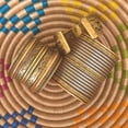 thumbnail image 2 of Medium Colorful Diamond Sisal Basket Bowl, 2 of 4