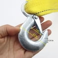 thumbnail image 3 of Correa de remolque resistente con ganchos de seguridad -5M- Grillete amarillo de cuerda de remolque para recuperación de vehículos, transporte, extracción de tocones y mucho más, 3 of 5
