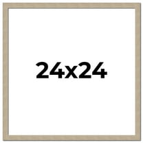 24x24 Frame Grey Solid Wood Picture Frame Width 1 Inches | Interior Frame Depth 0.5 Inches |