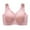 Pink, variant on Women's Active Bras Wireless Padded Lace U Shape Bra Removable Molded Soft Cup Comfy Seamless Bralette Medium Impact Support Crop Vest Tops for Sleeping Sports Fitness Yoga, Full Cup, M-2XL