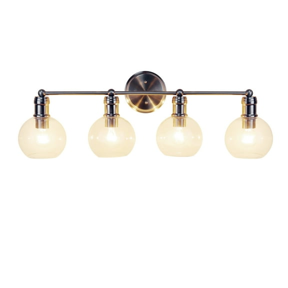 Radiance Goods Transitional Brushed Nickel 4 Light Vanity Bath Light 30" Wide