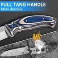 thumbnail image 5 of Plys Outdoor Hunting Knife for Men Full Tang High Carbon Stainless Steel Tactical Survival Knives with Wood Handle, Fixed Blade, Leather Sheath, 5 of 6