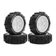 thumbnail image 2 of MERIGLARE 4 Pieces RC Off Road Buggy Wheels 2.8x1inch Replacement for 1: 14 Scale Lightweight Accessory Spare Parts Quick Installation White, 2 of 9