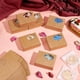 thumbnail image 4 of 24 cajas de papel kraft con ventana, color marrón, para panadería, con patrón de diálogo, para repostería, minitartas, dulces, 7,9 × 6,1 × 2,6 cm, 4 of 6