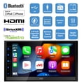 thumbnail image 4 of In-Dash Double DIN 6.8" Capacitive Touch Monitor HDMI USB Bluetooth AM/FM Radio Stereo Car Audio Receiver, 4x 6x9" 500 Watt Peak Power 3-Way Coaxial Automotive Speakers, 4 of 4