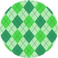 thumbnail image 1 of Ahgly Company Machine Washable Indoor Square Transitional Green Area Rugs, 3' Square, 1 of 7