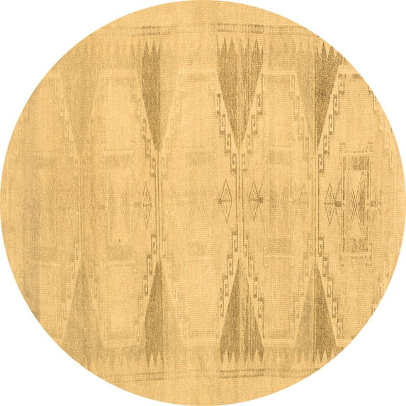 Ahgly Company Indoor Round Persian Brown Traditional Area Rugs, 8' Round