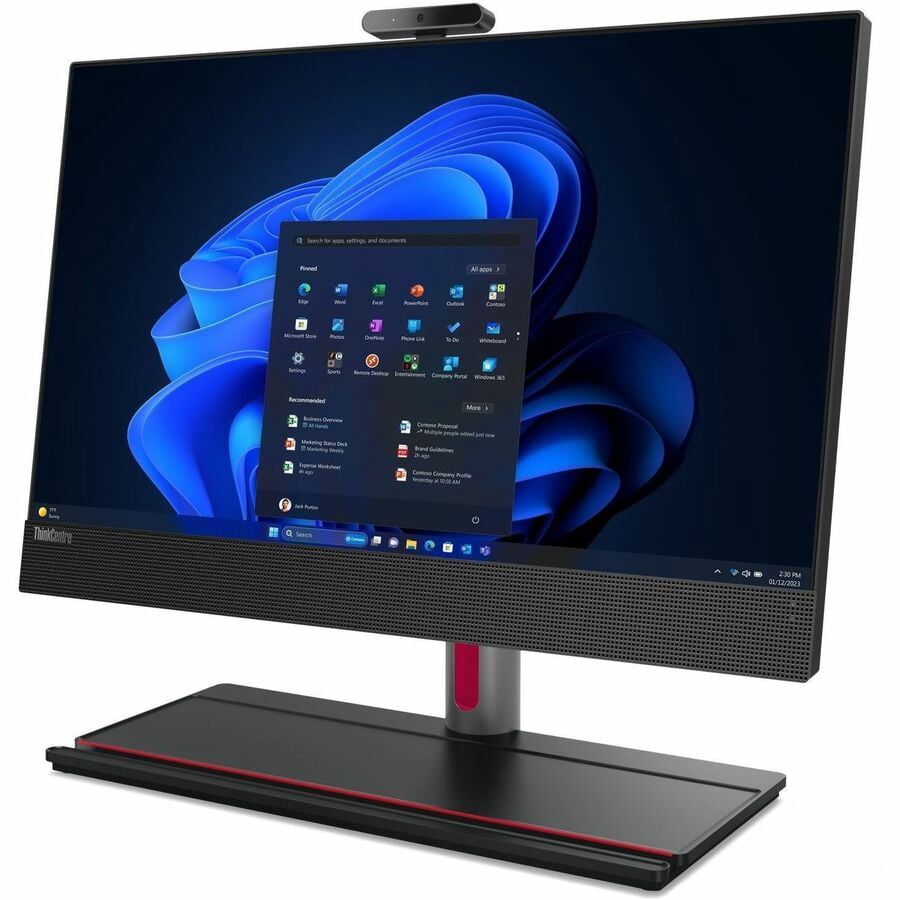 Lenovo ThinkCentre M90a Gen 5 12SH0029US All-in-One Computer - Intel Core i7 14th Gen i7-14700 - vPro Technology - 32 GB - 512 GB SSD - 23.8" Full HD - Desktop - Black - Intel Q670 Chip - 1920 x 10...