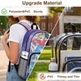 thumbnail image 6 of COEQINE Large Clear Backpack 17 Inch Transparent Bookbag for Women College, Heavy Duty PVC Polyester Backpack for Work Travel, Stylish Daypack for Concert Stadium, Galaxy Star Cat, 6 of 7