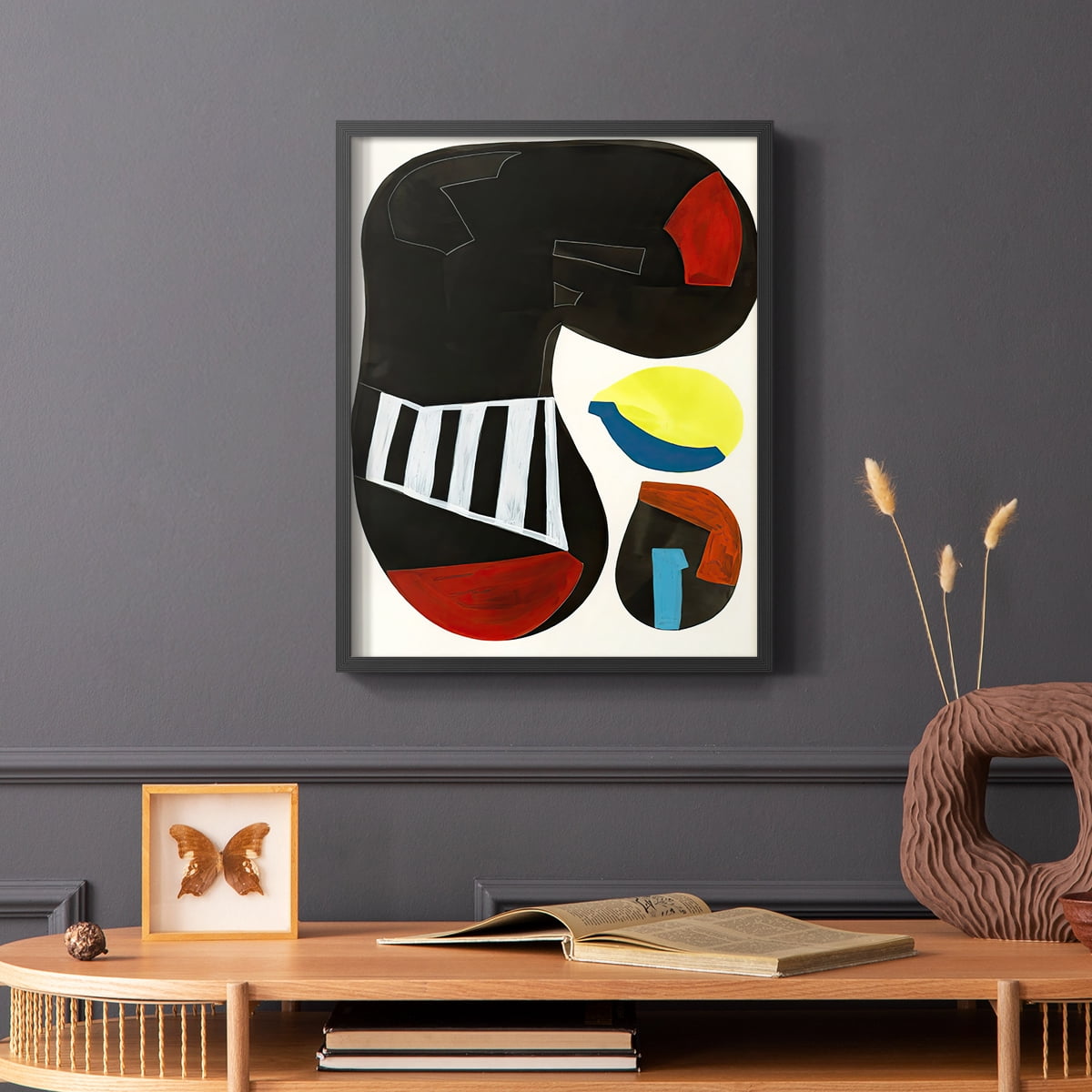 Barcelona I in Paper Solid Wood 22 x 28 Framed Print