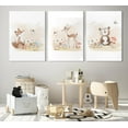 thumbnail image 4 of Hieng Woodland Animal Nursery Canvas wall Hieng Wild Animals Forest Paintings Pictures Wall Decor Fox Bear Deer Watercolor Poster Printing Hiengwork for Boys Room Girls Room Home Decoration, 4 of 6