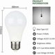 thumbnail image 1 of 12V E27 9W Cool White 6000K Halogen Equivalent 75W, AC DC 12 Volt 24 Volt E27 LED set of 4, 1 of 2