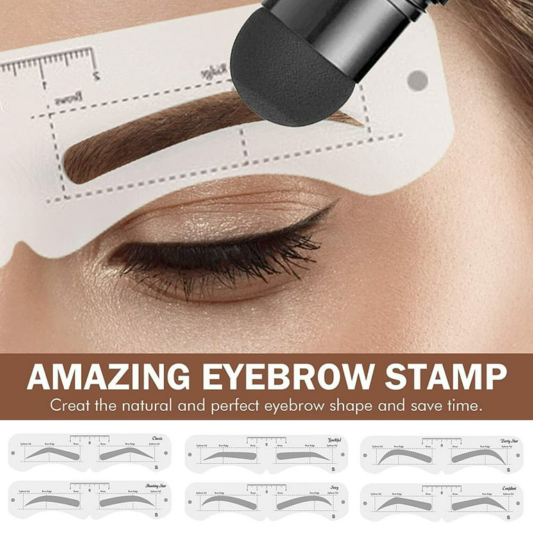 Brunette Brow Stamp Kit - Eyebrow Stencil Kit - Madluvv